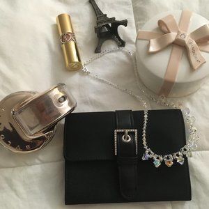 EXPRESS black elegant satin wallet